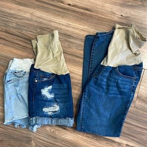 Maternity Jean Pants and Shorts Bundle